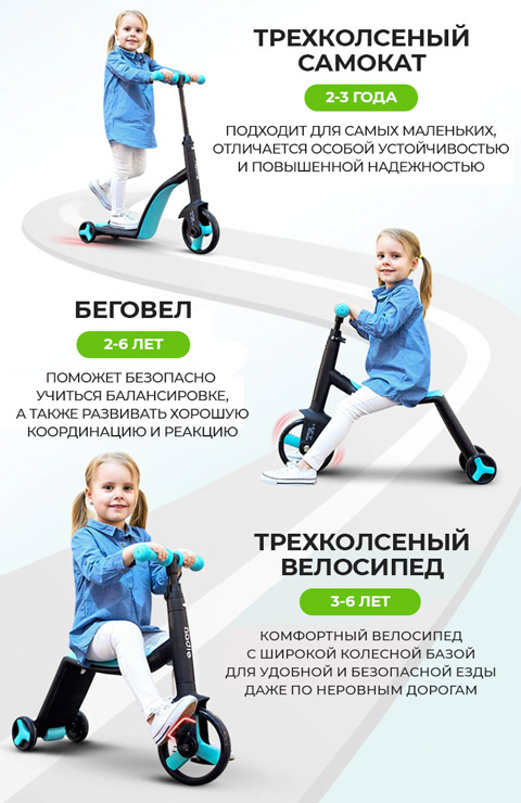 Беговел трансформер Nadle 3 в 1